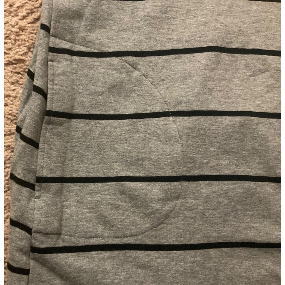 J.Jill Knit Tunic Dress Women Small Gray Black Striped Long Sleeve Pockets - Picture 6 of 6